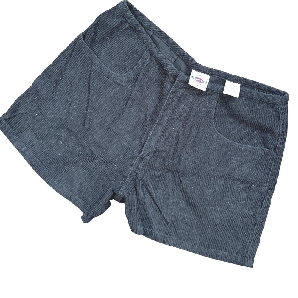 Vintage County Seat Black Corduroy Shorts High Waisted 90s Cotton Women 5/6